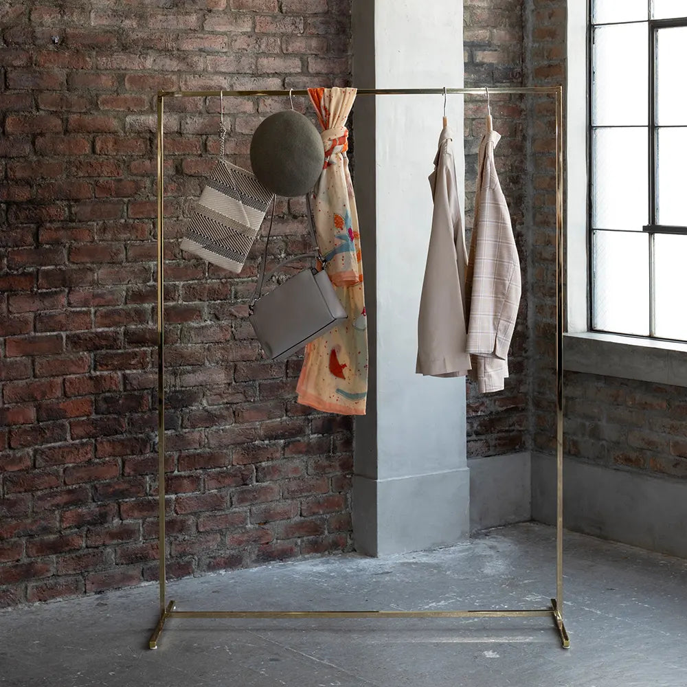 シンプルなデザイン ハンガーラック W120 / W90 / W60 ゴールド シンプルなデザイン ハンガーラック W120 / W90 / W60 ゴールド