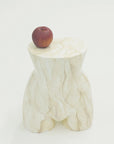 MANNEQUIN UPCYCLE 53 Side Table Stool MARVLE WHITE×BROWN