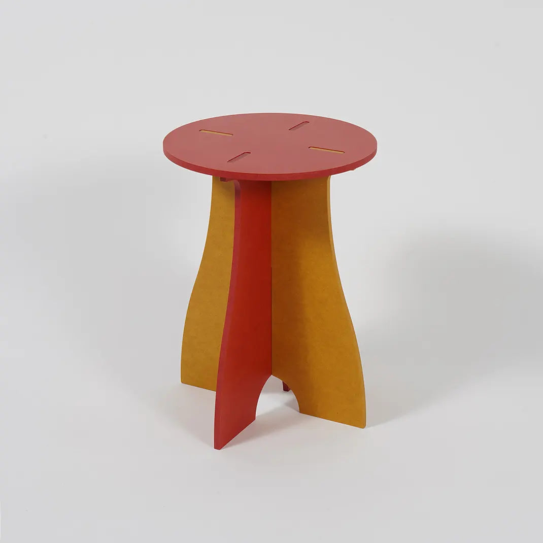VIVIDNESS Assembled Stool RED