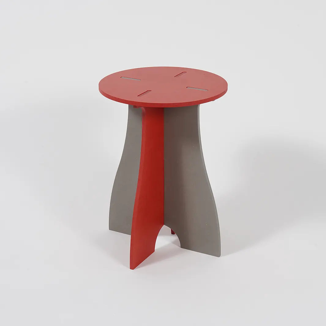 VIVIDNESS Assembled Stool RED
