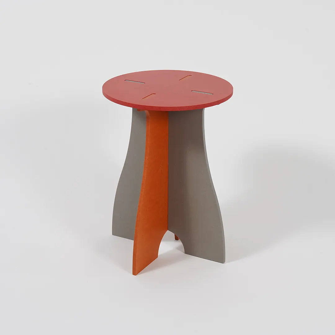VIVIDNESS Assembled Stool RED