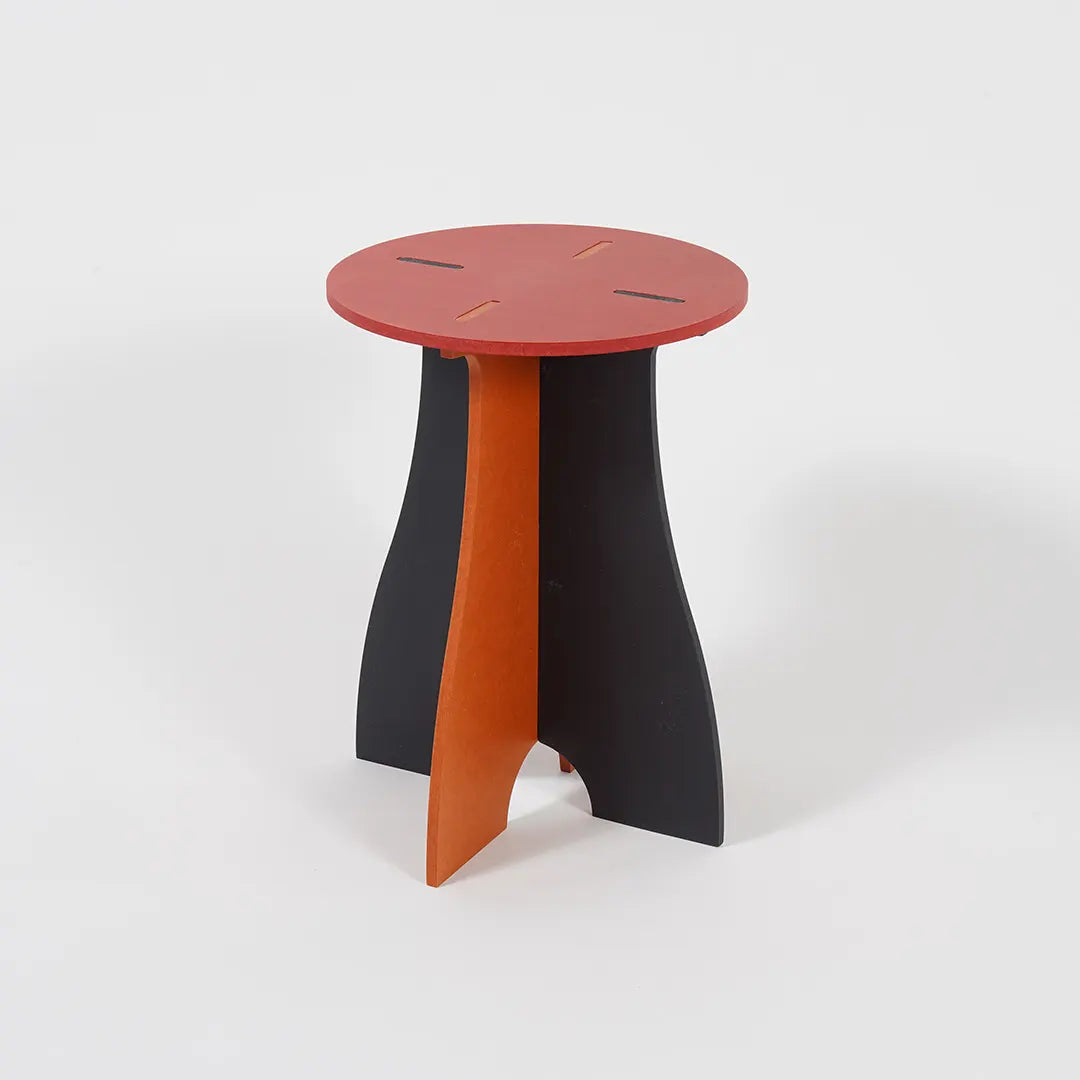 VIVIDNESS Assembled Stool RED