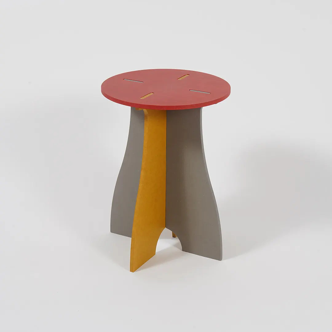 VIVIDNESS Assembled Stool RED