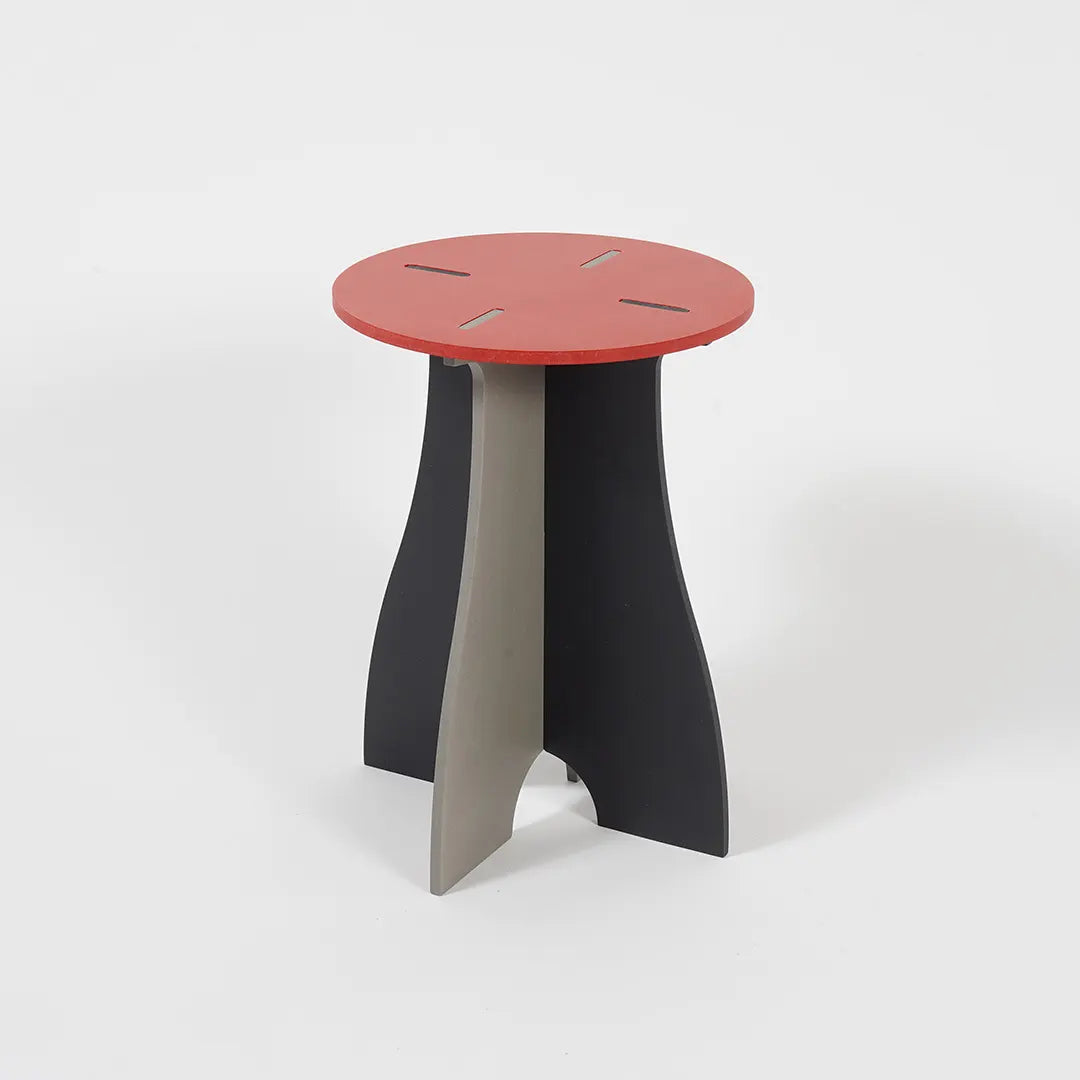 VIVIDNESS Assembled Stool RED