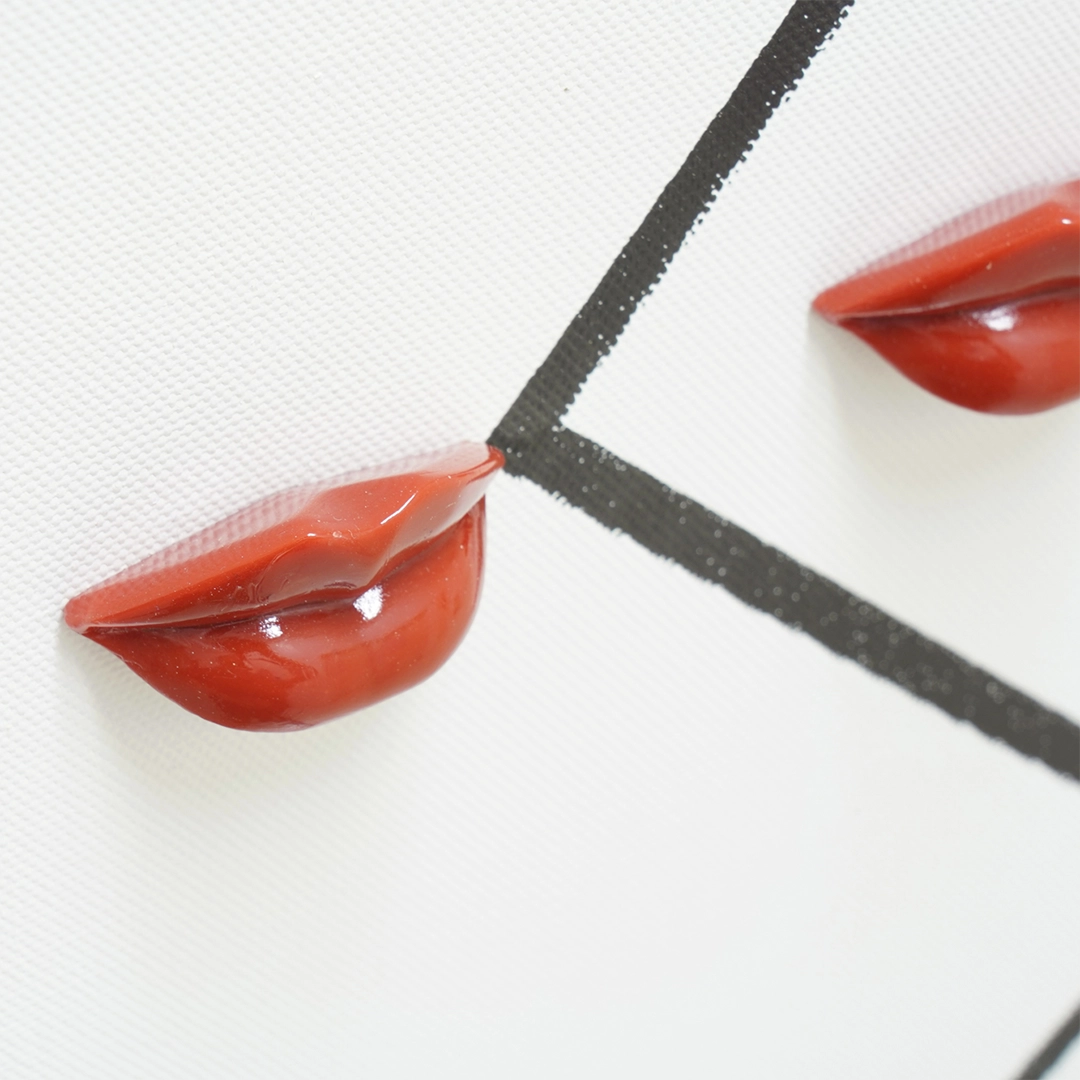 アートパネル ART PANEL リップパーツ&キャンバス「LIPS to SIGNAL」