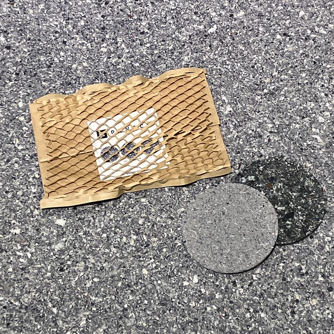 服からできた新素材コースター PANECO® パネコ コースター3枚SET Φ9cm 5.5mm厚 MONOTONE / COLOR