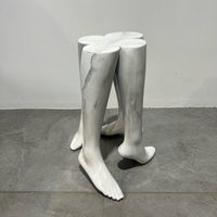 MANNEQUIN UPCYCLE 31 ART FURNITURE LOW TABLE -MARVLE WHITE×GLAY