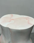MANNEQUIN UPCYCLE ART SERIES 27 Side table Stool Art object MARBLE WHITE×PINK