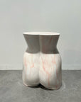 MANNEQUIN UPCYCLE ART SERIES 27 Side table Stool Art object MARBLE WHITE×PINK