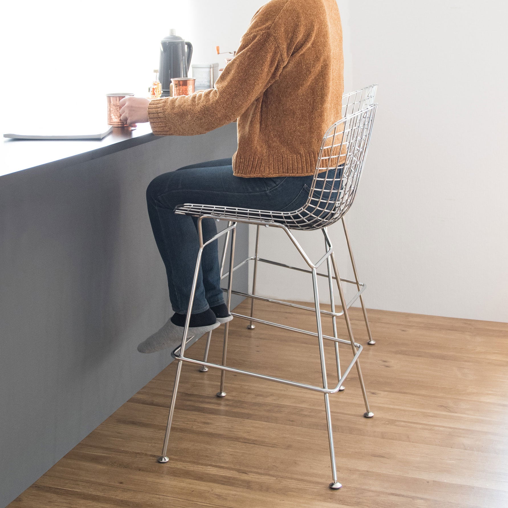 Wire High Stool (Harry Bertoia)