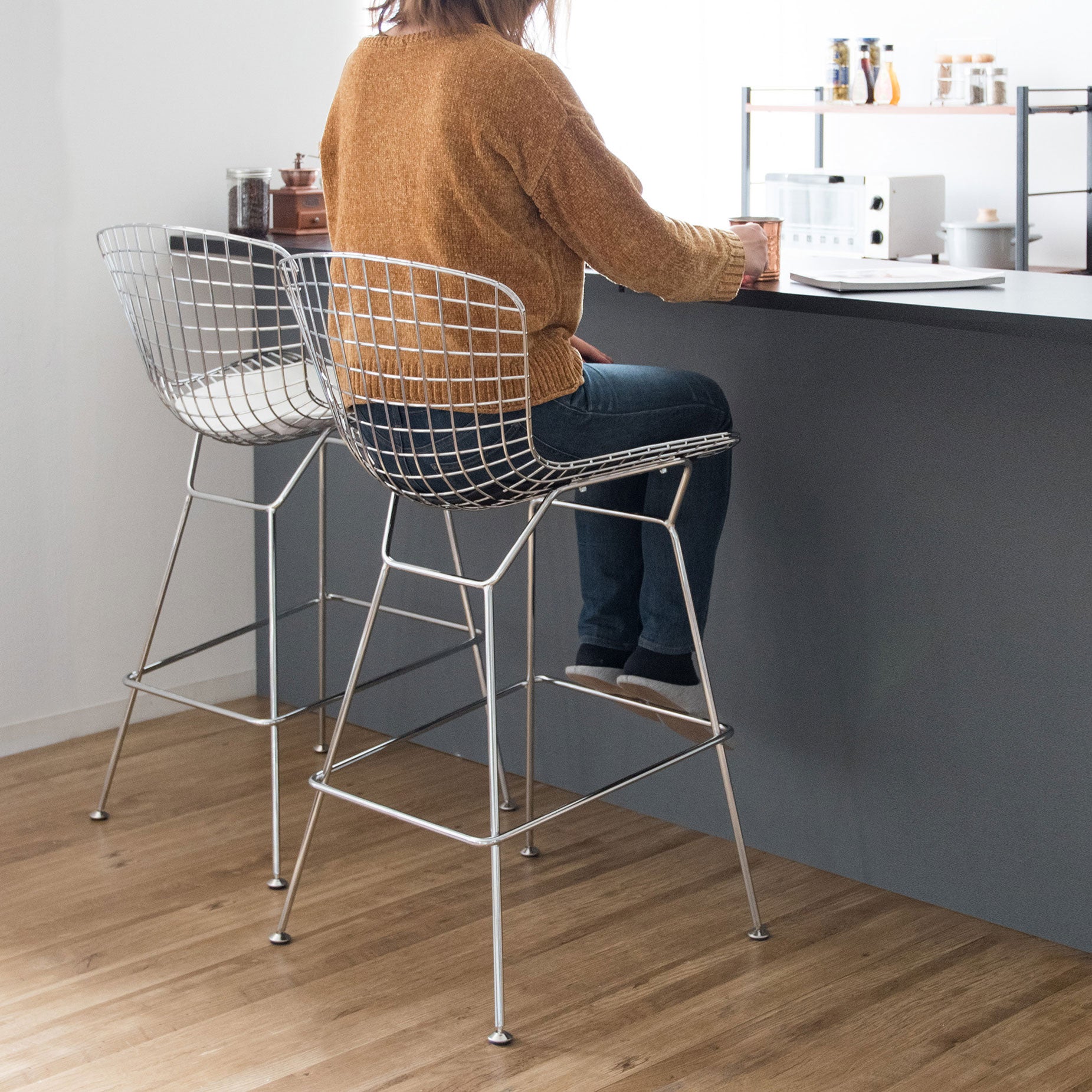 Wire High Stool (Harry Bertoia)