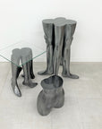 MANNEQUIN UPCYCLE 9 ART FURNITURE LOW TABLE -SMOKE SILVER