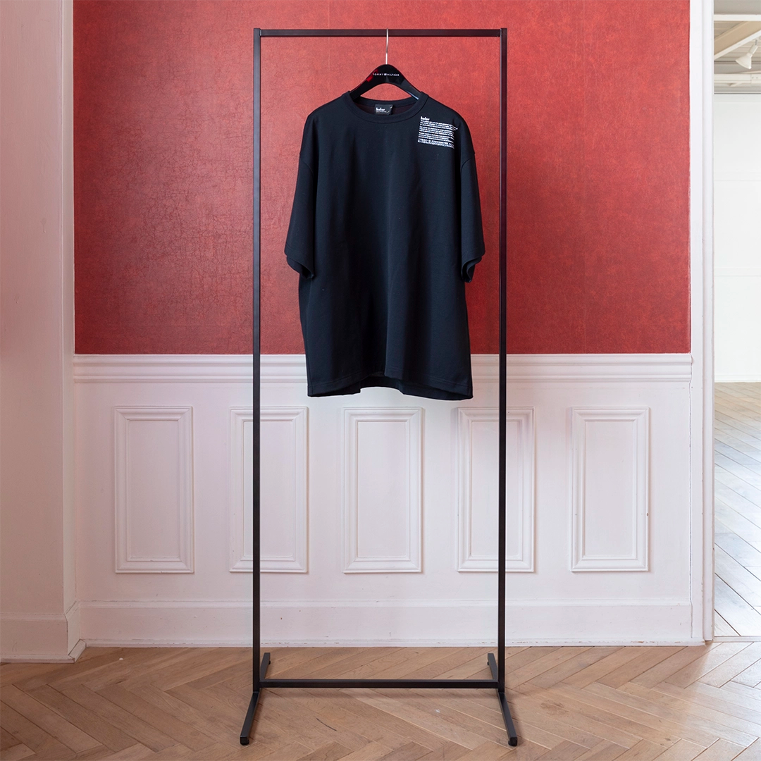 黒皮風塗装のシンプルなハンガーラック W120cm / W90cm / W60cm 黒皮風塗装のシンプルなハンガーラック W120cm / W90cm / W60cm