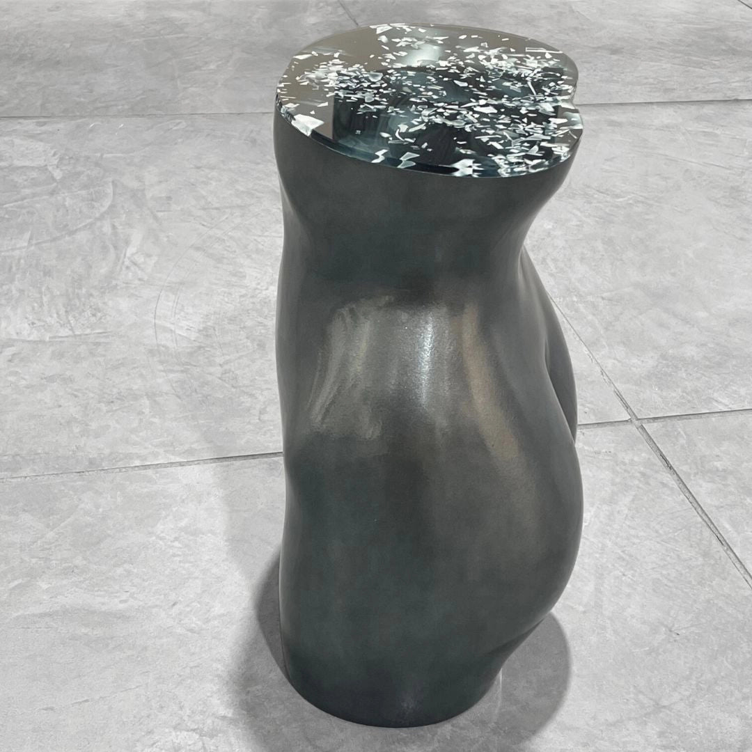 MANNEQUIN UPCYCLE 48 サイドテーブル スツール  INCLUSIONシリーズ  OBSIDIAN