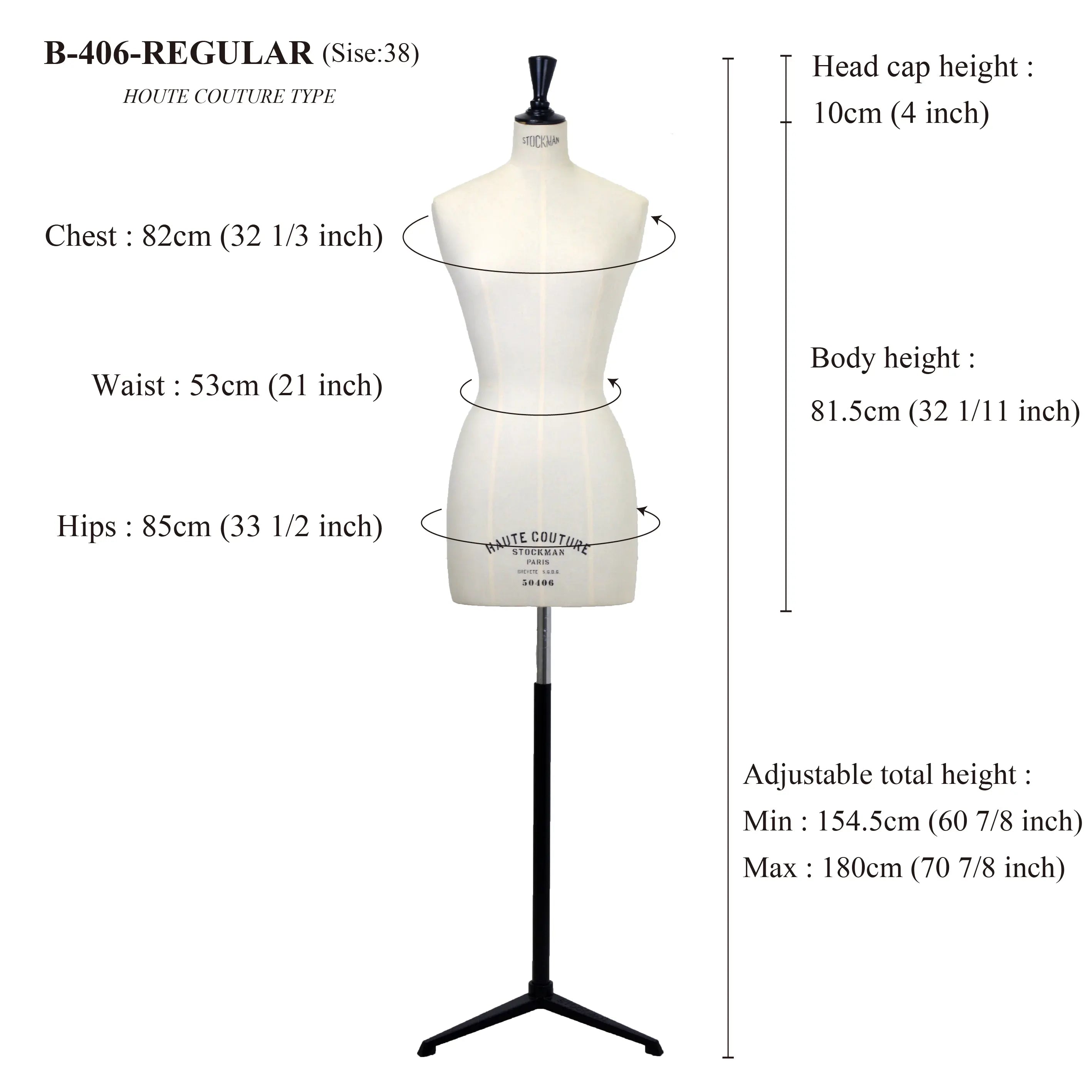 STOCKMAN B406 WOMENS : HOUTE COUTURE TYPE