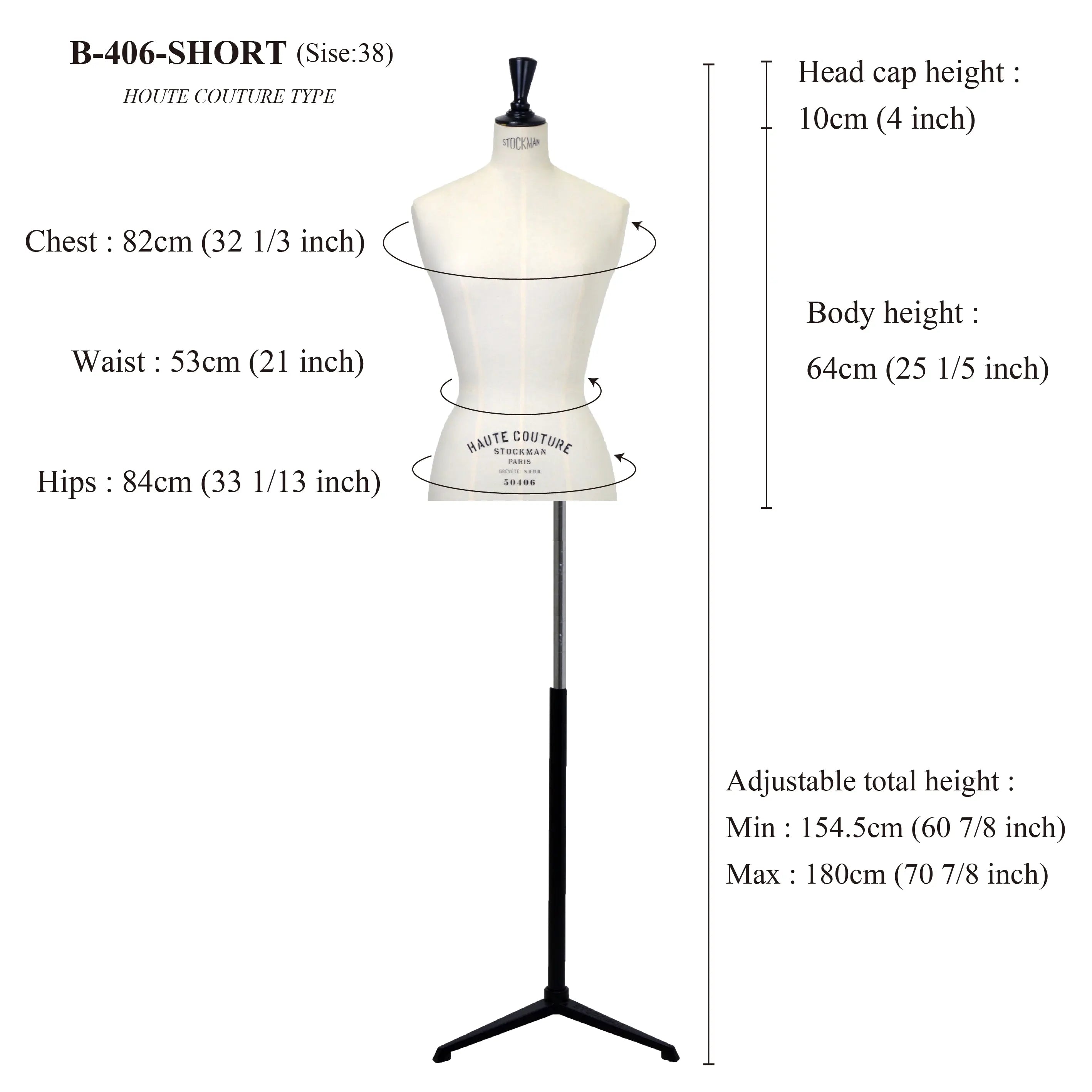 STOCKMAN B406 WOMENS : HOUTE COUTURE TYPE