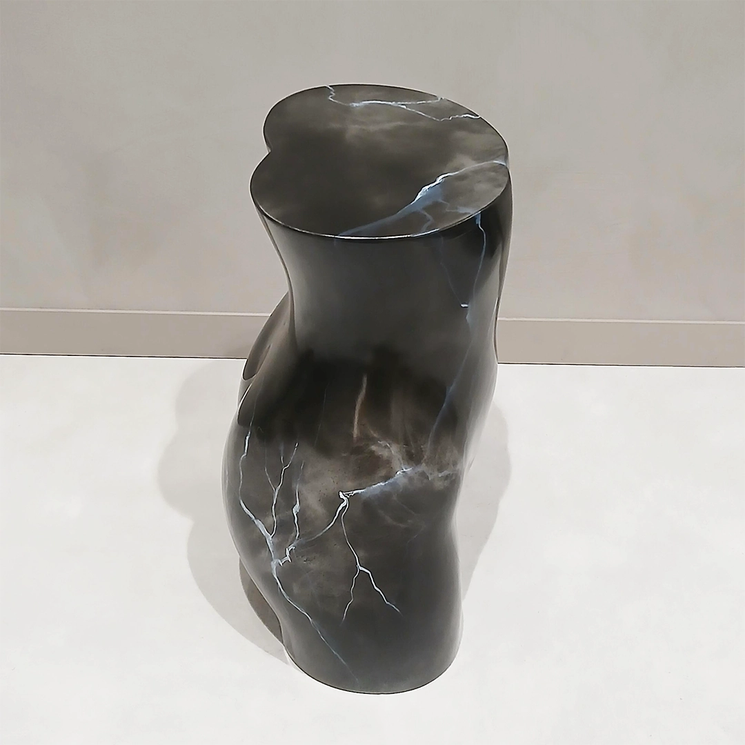 MANNEQUIN UPCYCLE 54 Side table and stool MARVLE WHITE×GLAY