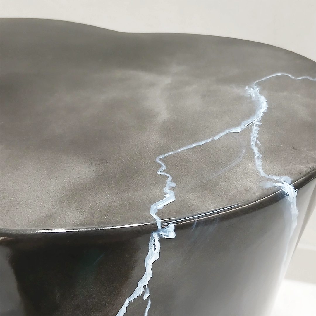 MANNEQUIN UPCYCLE 54 Side table and stool MARVLE WHITE×GLAY