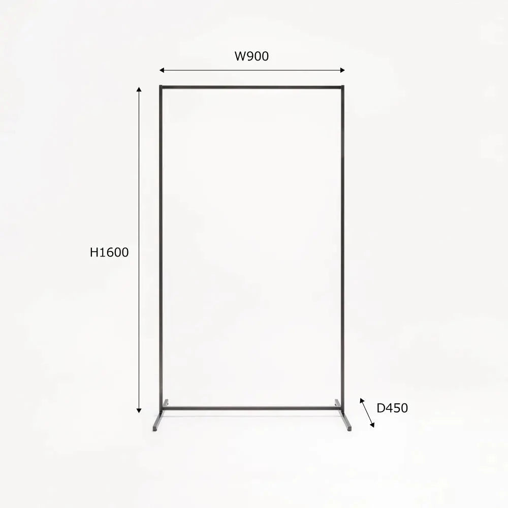 黒皮風塗装のシンプルなハンガーラック W120cm / W90cm / W60cm 黒皮風塗装のシンプルなハンガーラック W120cm / W90cm / W60cm