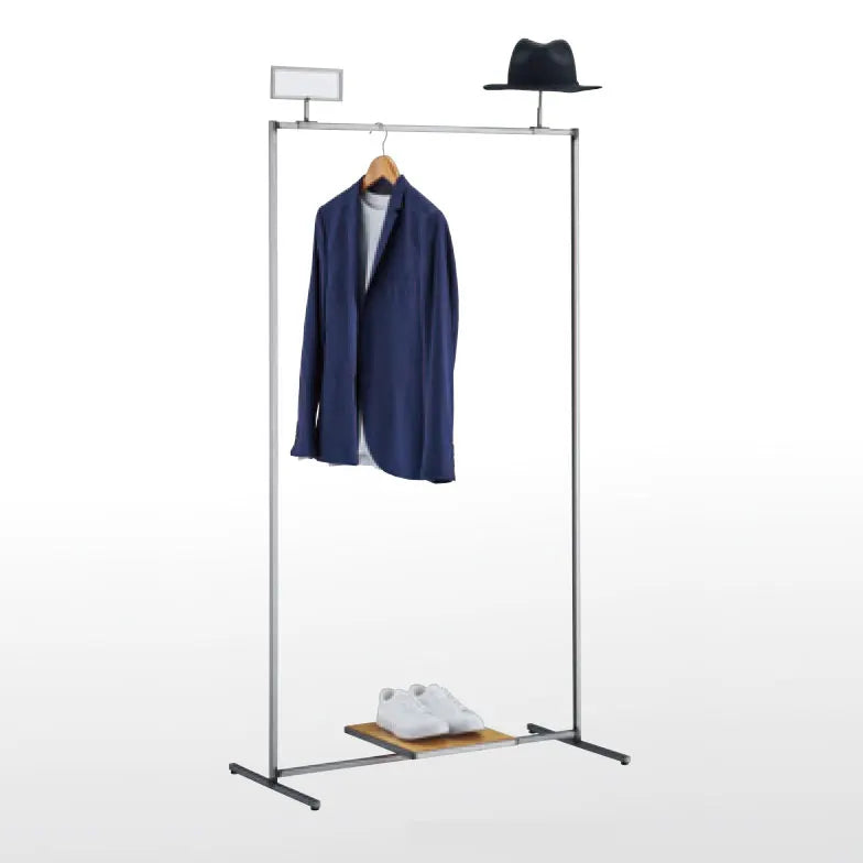 Simple design hanger rack, steel fabric + clear coating