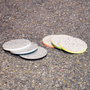 PANECO®, a new coaster made from clothing, 3-coaster set, Φ9cm, 5.5mm thick, MONOTONE / COLOR