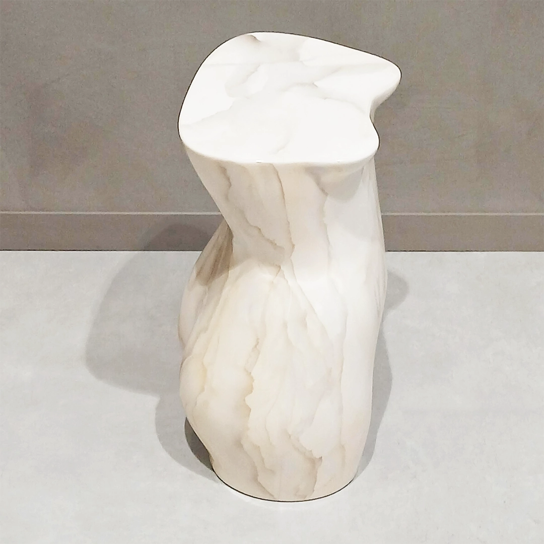 MANNEQUIN UPCYCLE 54 Side table and stool MARVLE WHITE×GLAY