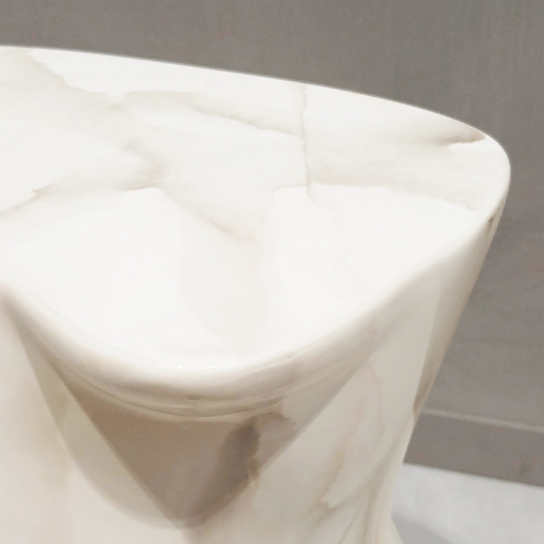 MANNEQUIN UPCYCLE 54 Side table and stool MARVLE WHITE×GLAY
