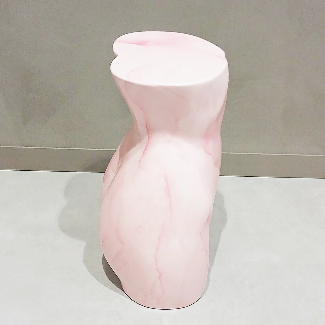 MANNEQUIN UPCYCLE 54 Side table and stool MARVLE WHITE×GLAY