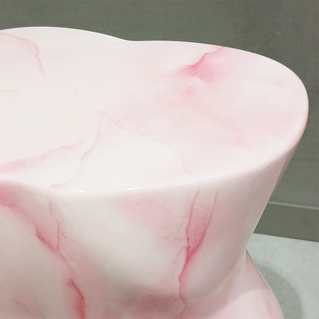 MANNEQUIN UPCYCLE 54 Side table and stool MARVLE WHITE×GLAY