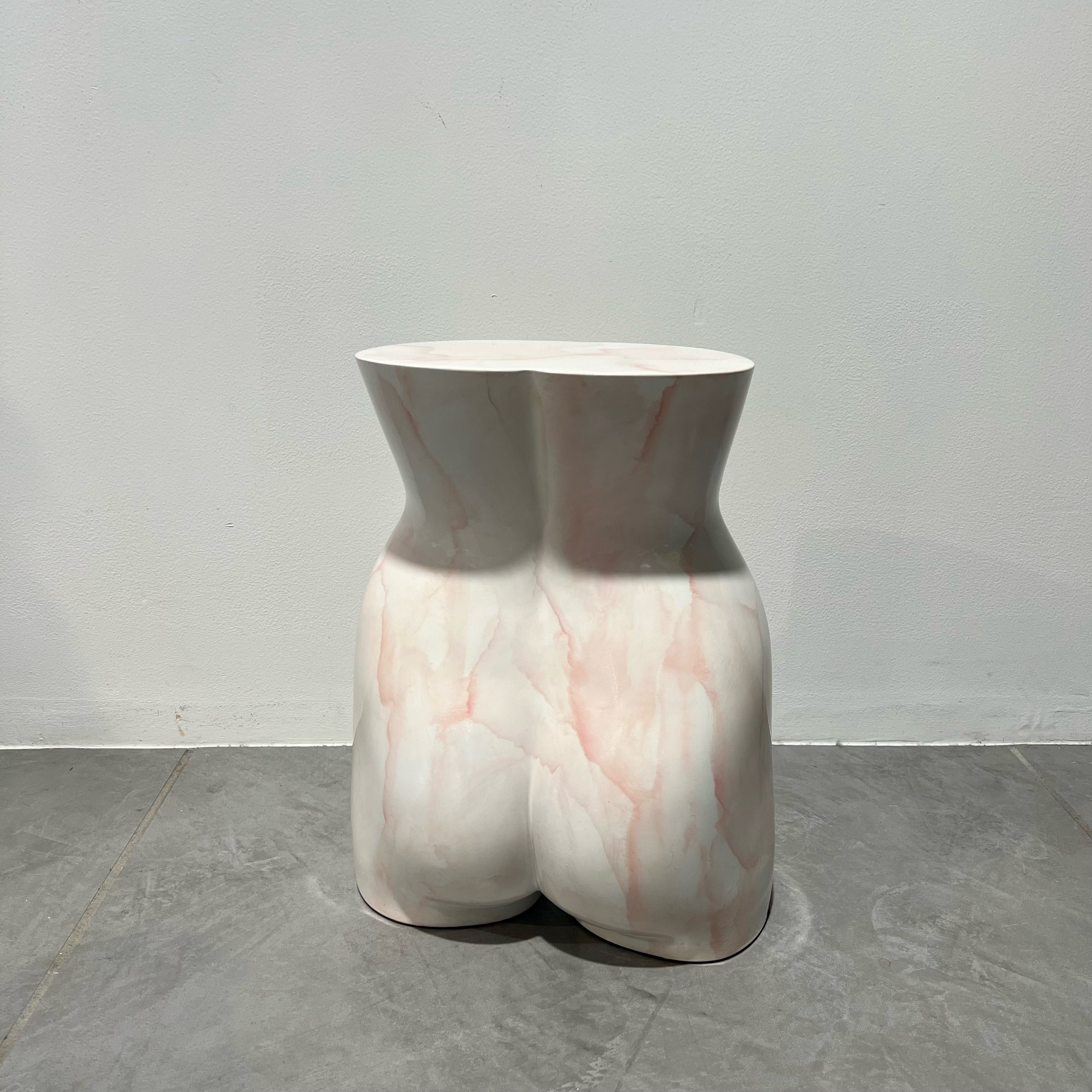 MANNEQUIN UPCYCLE ART SERIES 27 サイドテーブル スツール アートオブジェ MARBLE WHITE×PINK